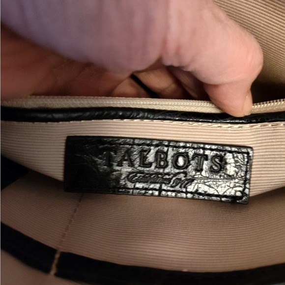 Talbots Black Leather Clutch Wristlet - Picture 5 of 6
